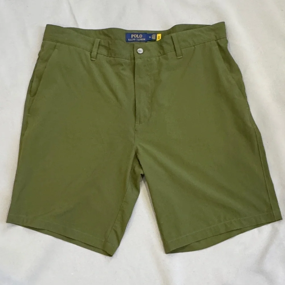 Polo Ralph Lauren 9.5” Swim Trunks | Size 34 | Olive Green | Tailored Swim Short